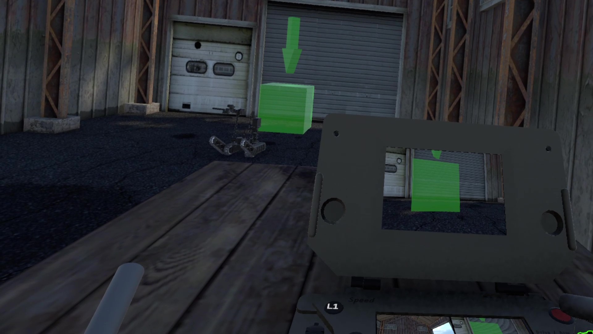 Interactive VR simulation for EOD robot training screenshot
