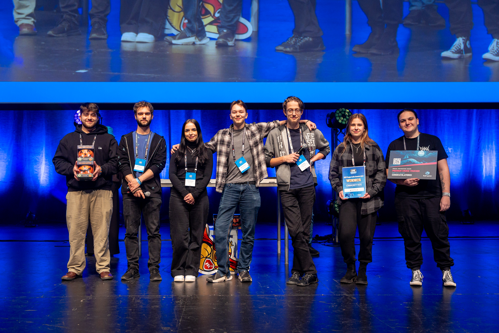 Seventh Realm team at the GDS Prague Indie Expo Community Award ceremony